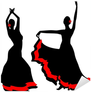 Flamenco Dancer Silhouette - (400x400) Png Clipart Download