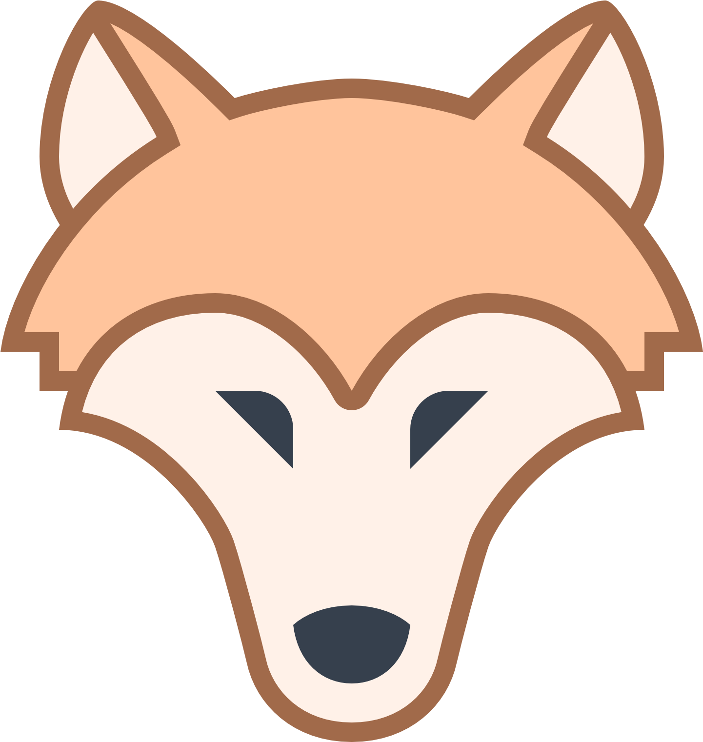 Free Wolf Head Logo Png - Wolf Icon - (1600x1600) Png Clipart Download