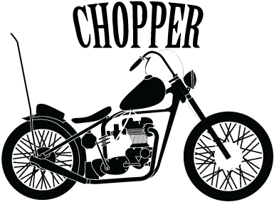 Older Pre 70's Choppers With A Nod To Old School Fabrication, - Eiffel Tower Clip Art (400x302)