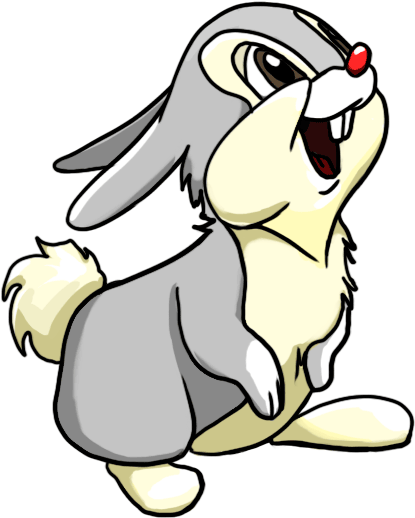 Cute and happy cartoon rabbit on Craiyon