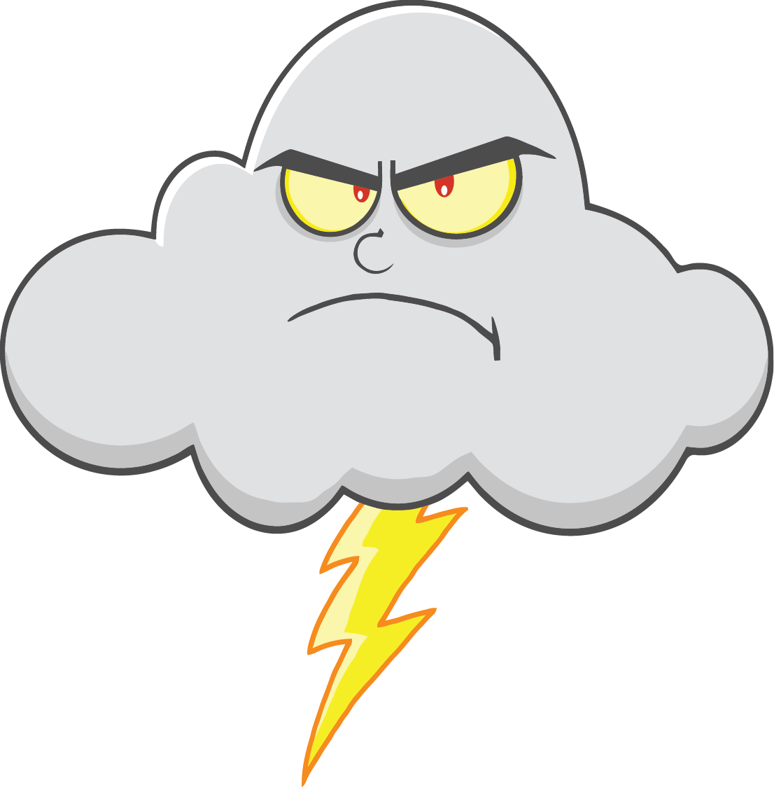 In Case Anyone Was Wondering - Angry Cloud Cartoon - (1106x1124) Png ...