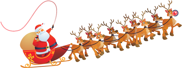 Christmas Border Corner Clipart Free - Santa Claus Png - (640x360) Png ...