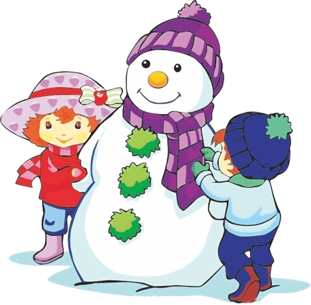 Дети лепят снеговика рисунок. Make a Snowman Flashcard. Make a Snowman Clipart. Build a Snowman picture for Kids.