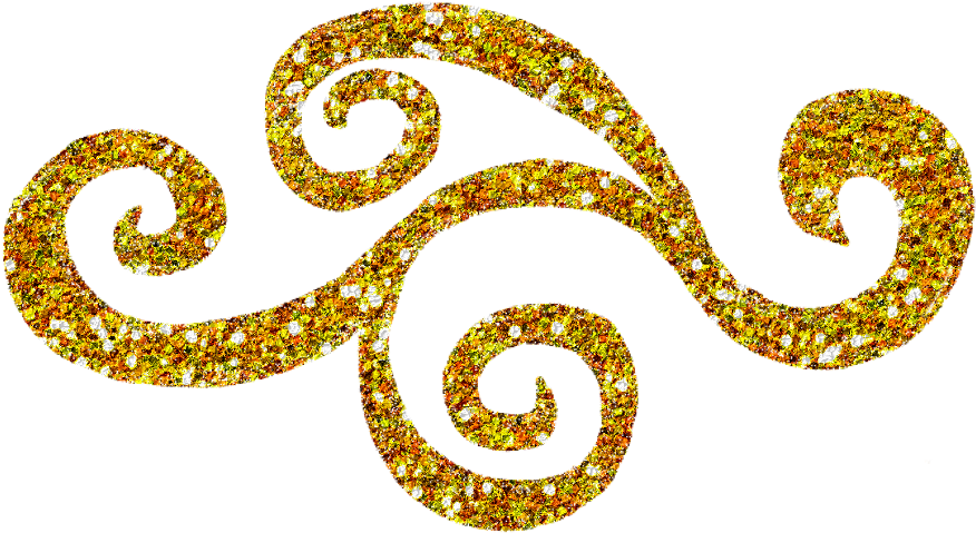 Gold Glitter Swirl Clipart - Gold Swirl Transparent Background (1072x756)
