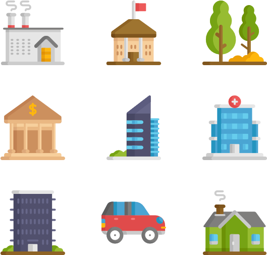 City Elements - Vector Graphics - (600x564) Png Clipart Download