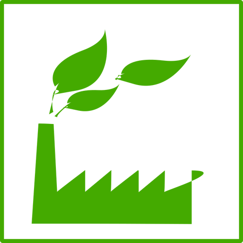 Eco Factory Icon - Green Factory Icon - (500x500) Png Clipart Download