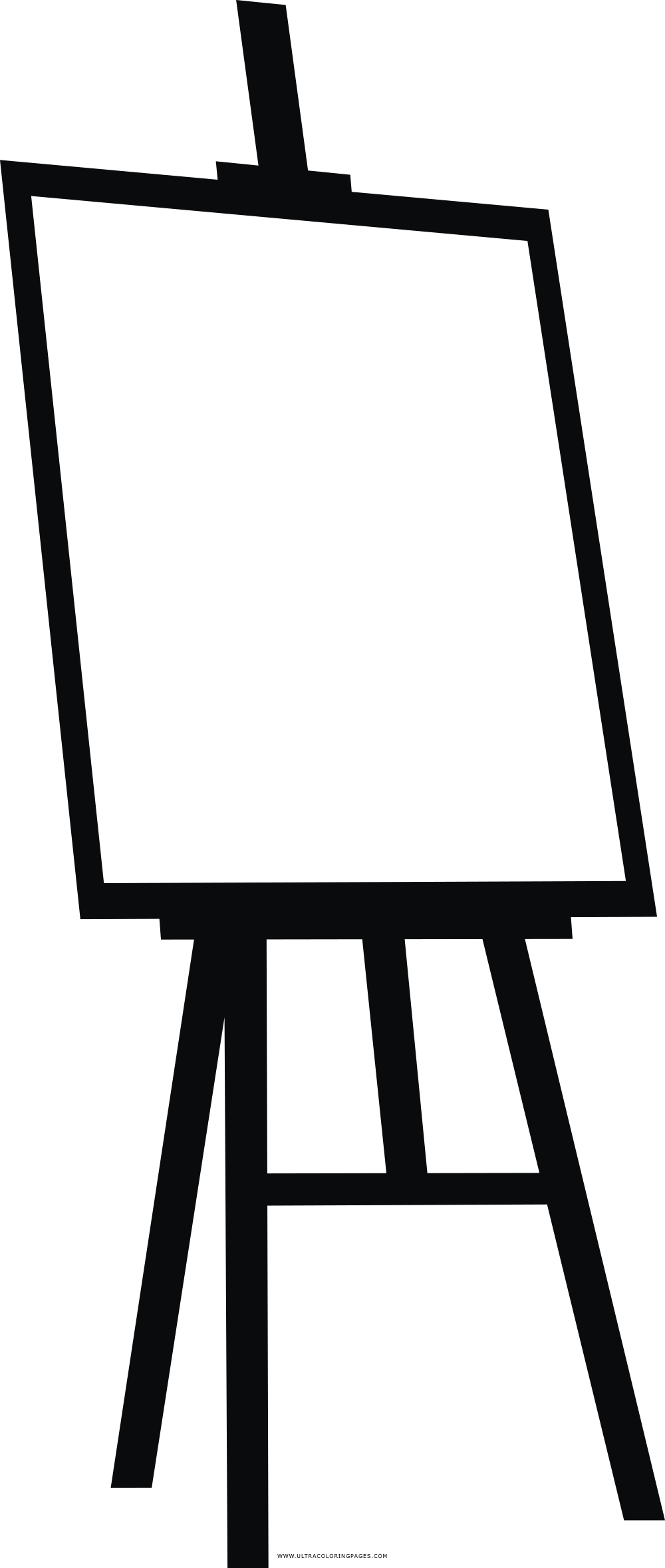 Easel Coloring Page Drawing 1000x2356 Png Clipart Download