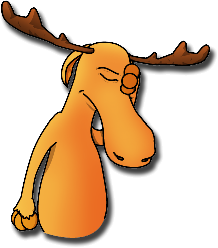 Simple Moose Cartoon Overlay And Color Burn In Wpf - Cartoon Moose Transparent (435x494)