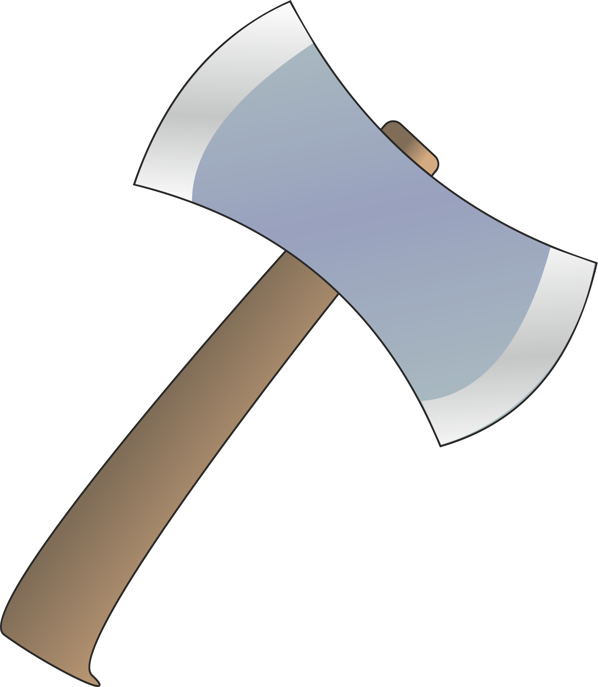 Big Image - Clipart Image Of An Axe (2091x2400)