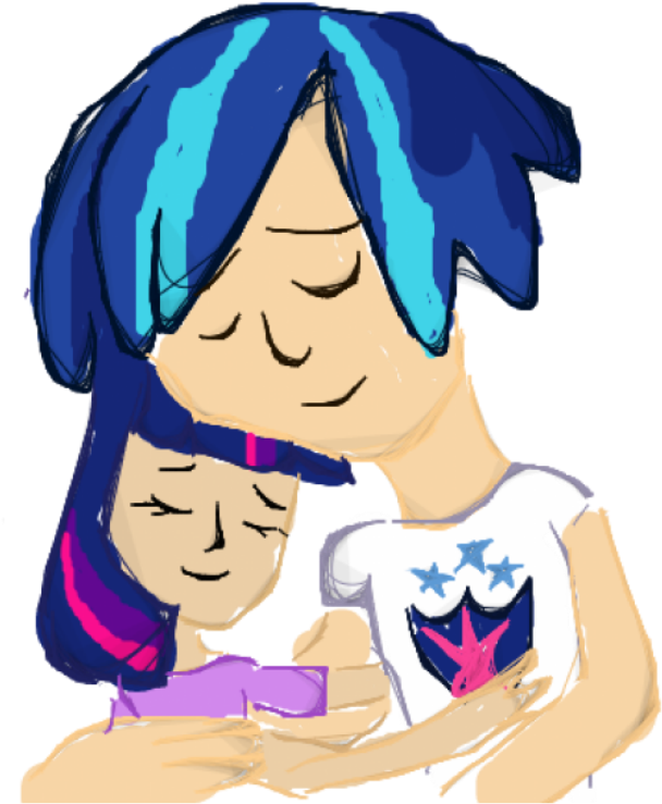 Twilight And Shining Armor Hug - Comics - Full Size PNG Clipart Images ...