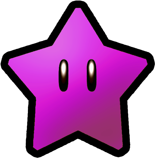 Purple Coin Star Smw3d - Purple Star Super Mario (600x600)