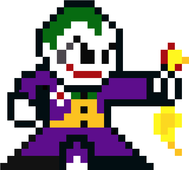 Joker Pixel Art - Joker Pixel Art - (1050x880) Png Clipart Download