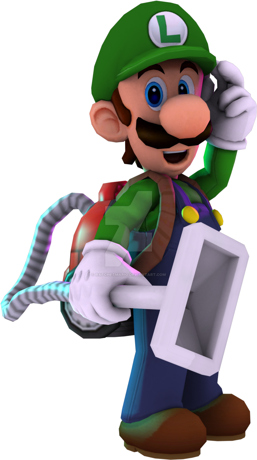 Luigi 3d Render By Ratchetmario - Luigi's Mansion Luigi Png - (900x1536 ...