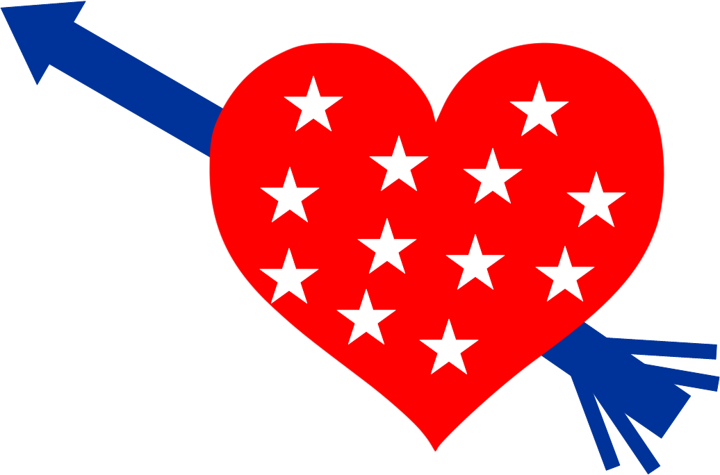 Знамя любви. Логотип США сердце. Флаг США В сердце.