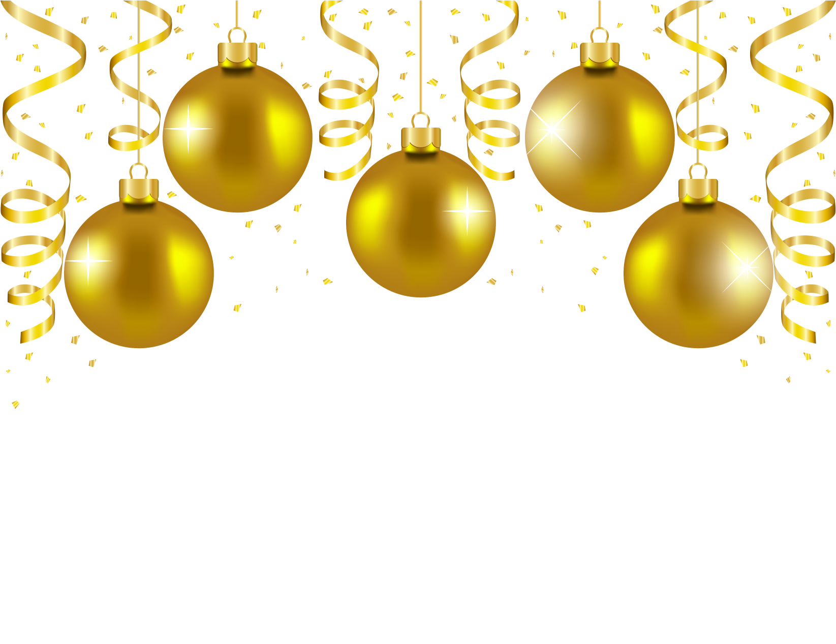 Transparent Gold Christmas Balls Decor Png Picture - Gold Christmas ...