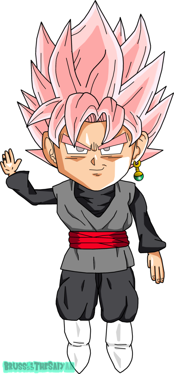 Goku Black Chibi By Brusselthesaiyan - Cartoon - (611x1306) Png Clipart ...