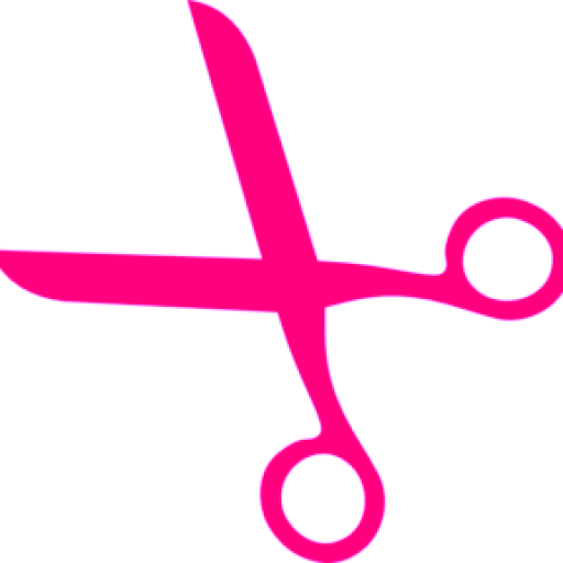 Cropped Pink Hair Scissors Md - Hair Salon Scissors Clipart (512x512)