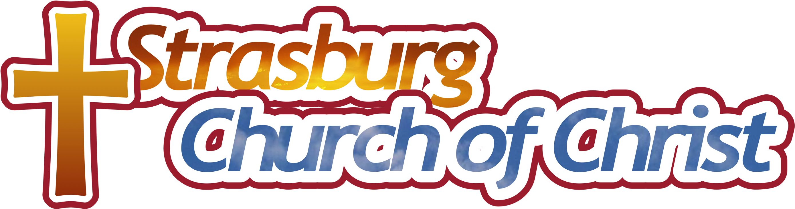 Strasburg Church Of Christ Logo - Orange (2877x831)