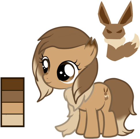 Eevee Pony Adoptable By Kurofa - Eevee As A Pony (500x500)