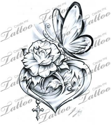Rose And Butterfly Tattoo On Back  Tattoo Designs Tattoo Pictures