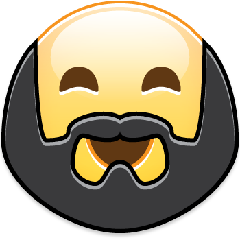 Beard - Emoji With Beard Png - (350x350) Png Clipart Download