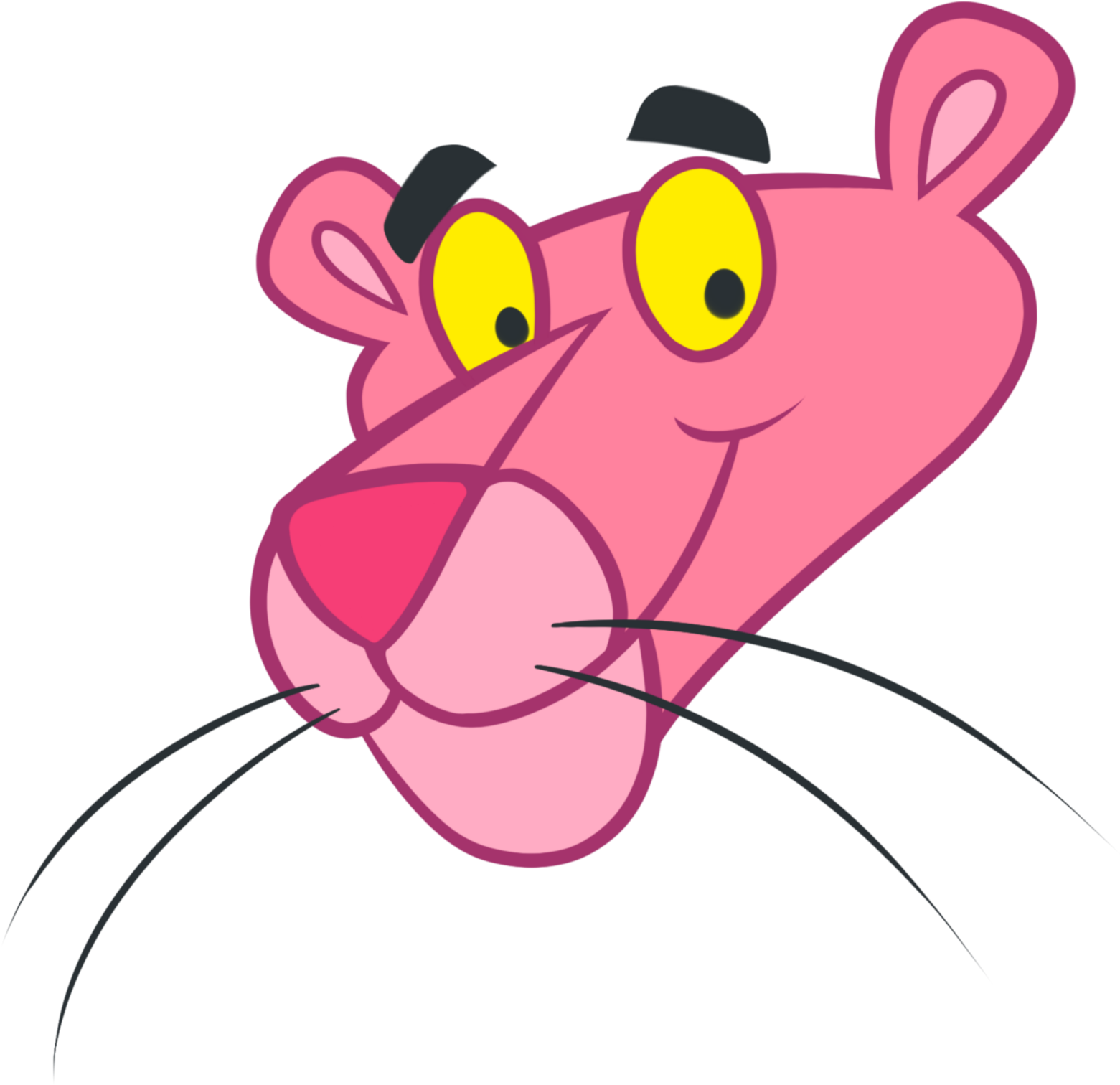 The Pink Panther Black Panther Cartoon Pink Panther Head Png Full