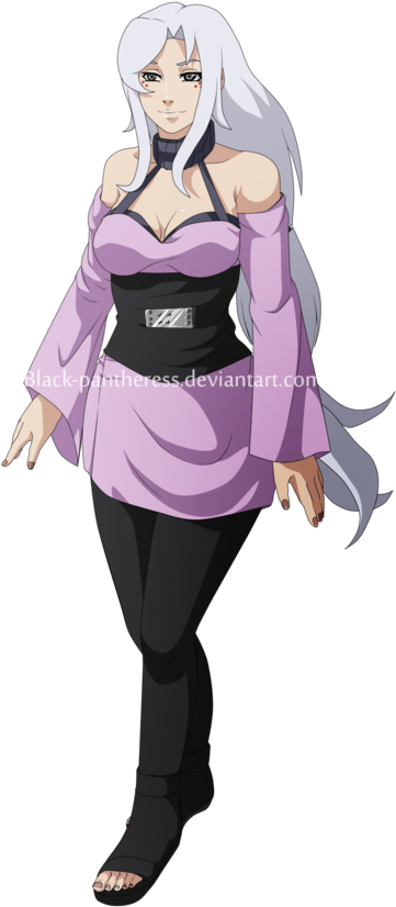 Kuraku Mirai By Black Pantheress Naruto Girl With White Hair 400x868 Png Clipart Download
