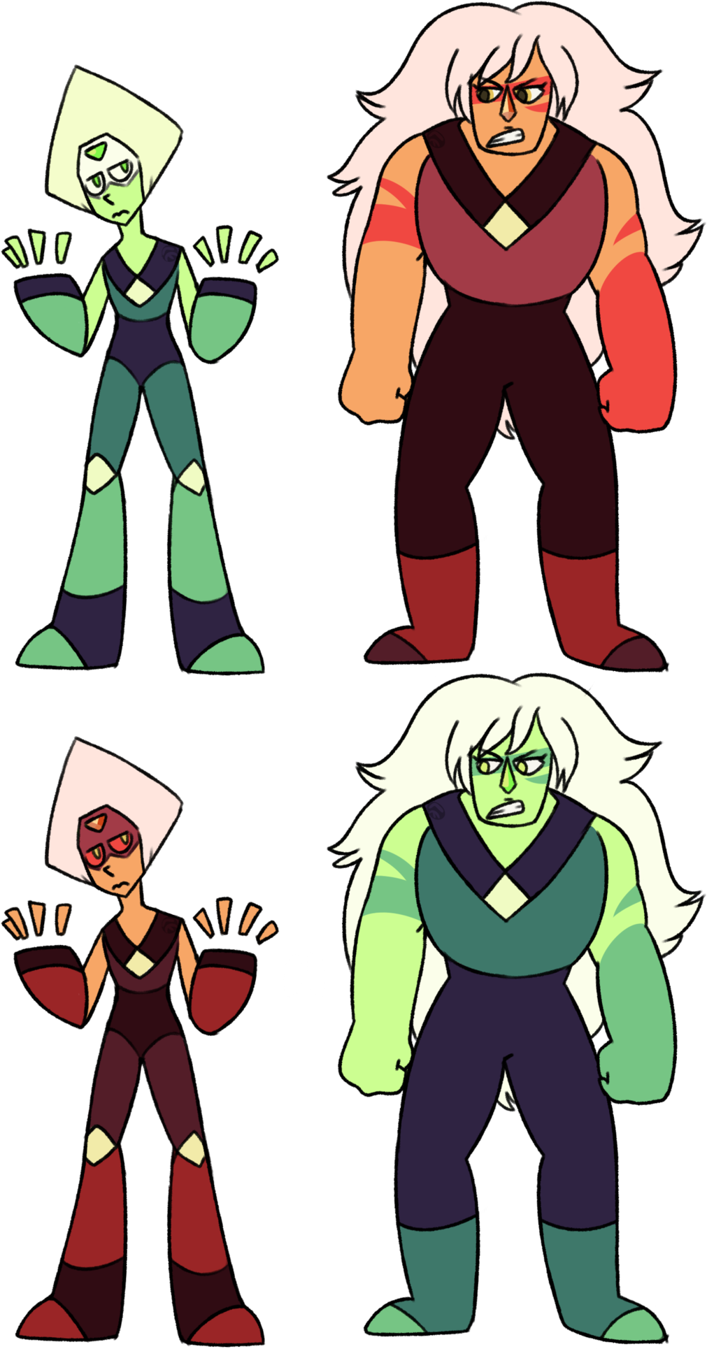 Jasper Colorswap By Clockworkwillow - Steven Universe Peridot Jasper Fusion...