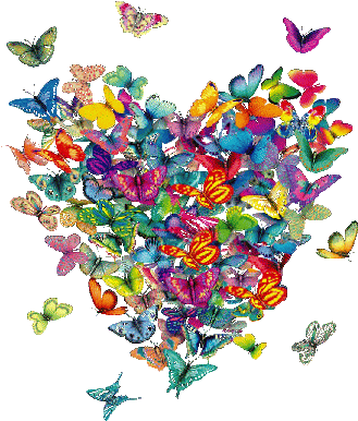 Mariposas Animadas A Color Imagui Butterfly Heart 343x400 Png Clipart Download