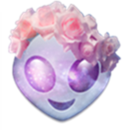 Alien Emoji With Flower Crown Galaxy Alien Emoji With - Giovonna Wedding Ring Set:3 Pieces,women(sterling Silver (420x420)