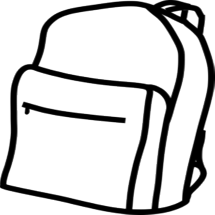 Backpack Clipart (Blank and Friendly Faces)