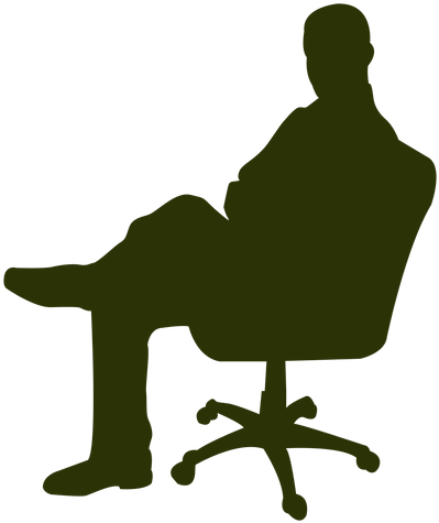 Couch Clipart Silhouette - Silhouette Sitting In Chair - Full Size PNG ...