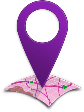 Purple - Location Icon Purple Png (300x418)
