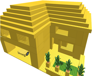 Golden House With Golden Car - Architecture (420x420)