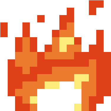 Fire Emoji - Fire Pixel Art Png - Full Size PNG Clipart Images Download