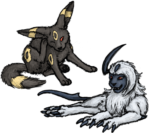 Umbreon And Absol By Racieb Pokemon Absol And Umbreon X Png Clipart Download