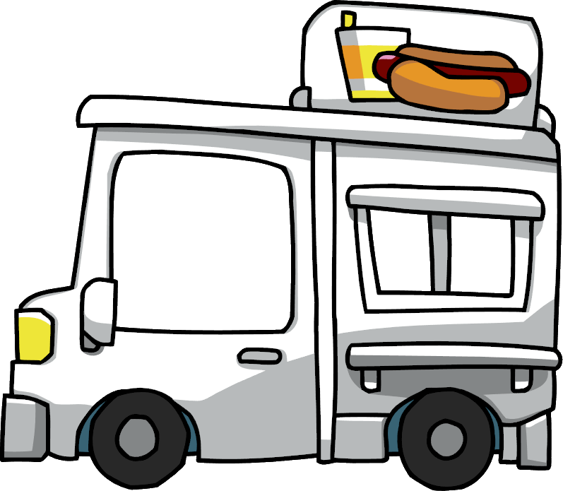 Hot Dog Fast Food Hamburger Van Cheese Sandwich - Food Truck Clipart Png (797x695)