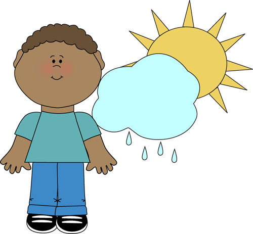 child weather reporter clipart