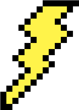 Lightning Bolt - Spider Gwen Pixel Art - (380x460) Png Clipart Download