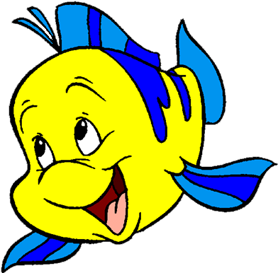 Little Mermaid Clip Art - Flounder Little Mermaid Png - (400x388) Png ...