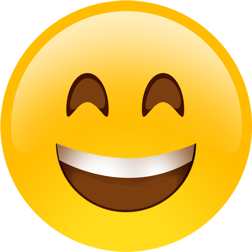 Smiling Emoji - (900x900) Png Clipart Download