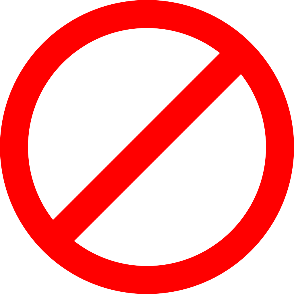 No Sign Right - No Sign - (1024x1024) Png Clipart Download