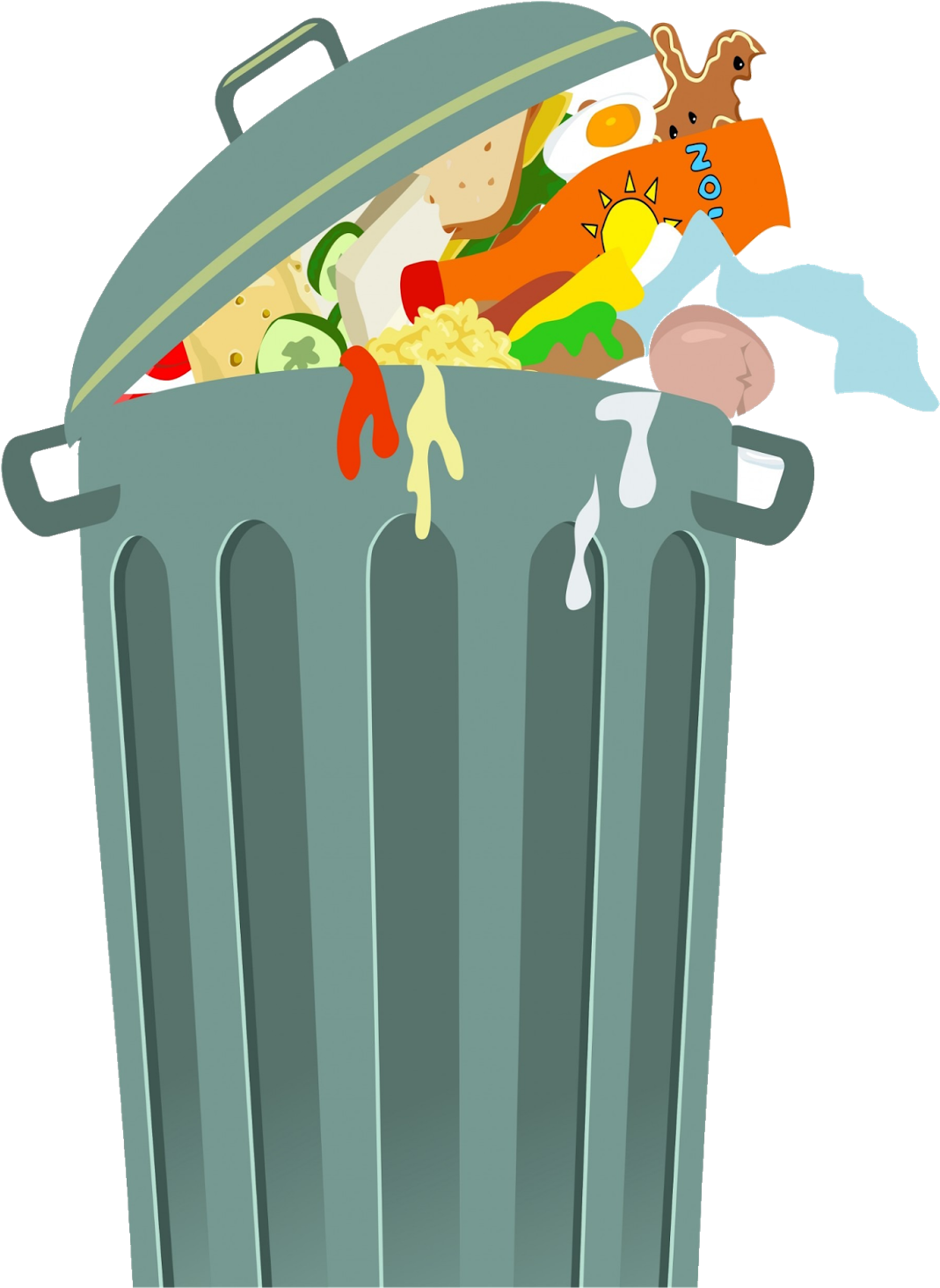 Trash Clipart Wrapper - Garbage Can Clip Art - Full Size PNG Clipart ...