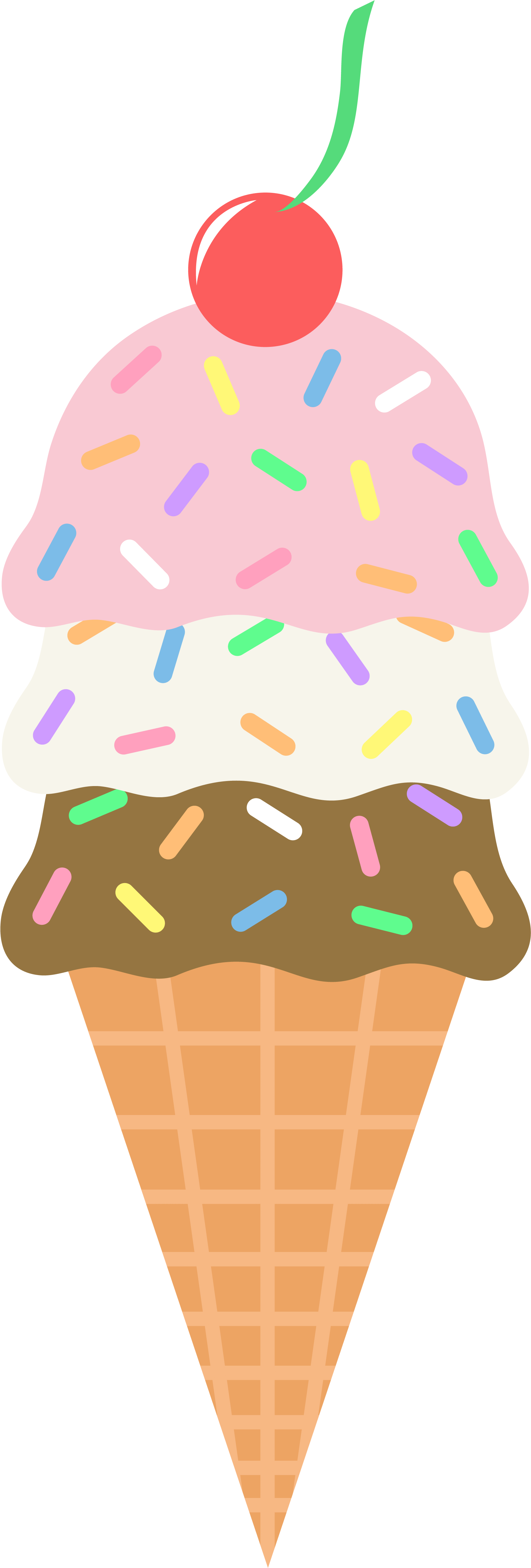 Ice Cream Cone Clip Art - (2713x5639) Png Clipart Download