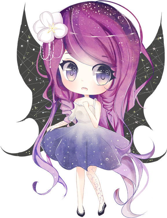 Fairy Tale - Chibi Anime Girl - (665x792) Png Clipart Download