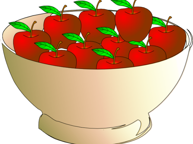 Bowl 10 Apple Clip Art At Clker - Bowl Of Apples Cartoon (640x480)