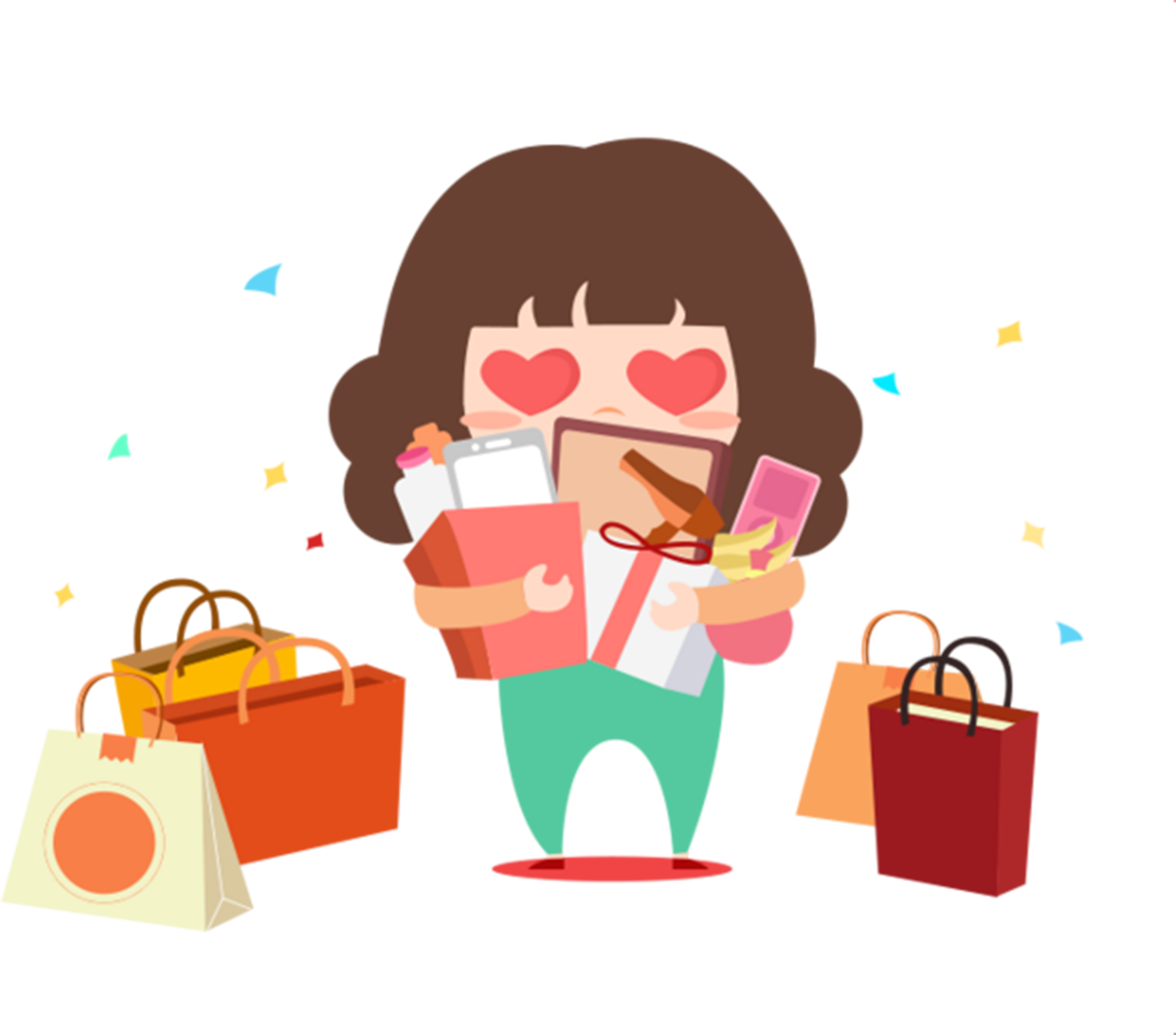 Gifts shopping. Покупатель иллюстрация. Шоппинг иллюстрация. Стикеры шоппинг. Покупатель на прозрачном фоне.