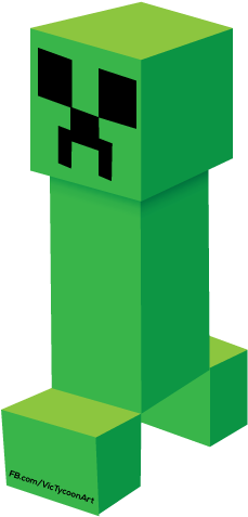 Minecraft Creeper Vector - Illustration (612x792)