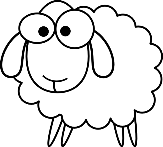 Outline Sheep Clip Art Vector Online Royalty Free - Sheep Clipart Black ...