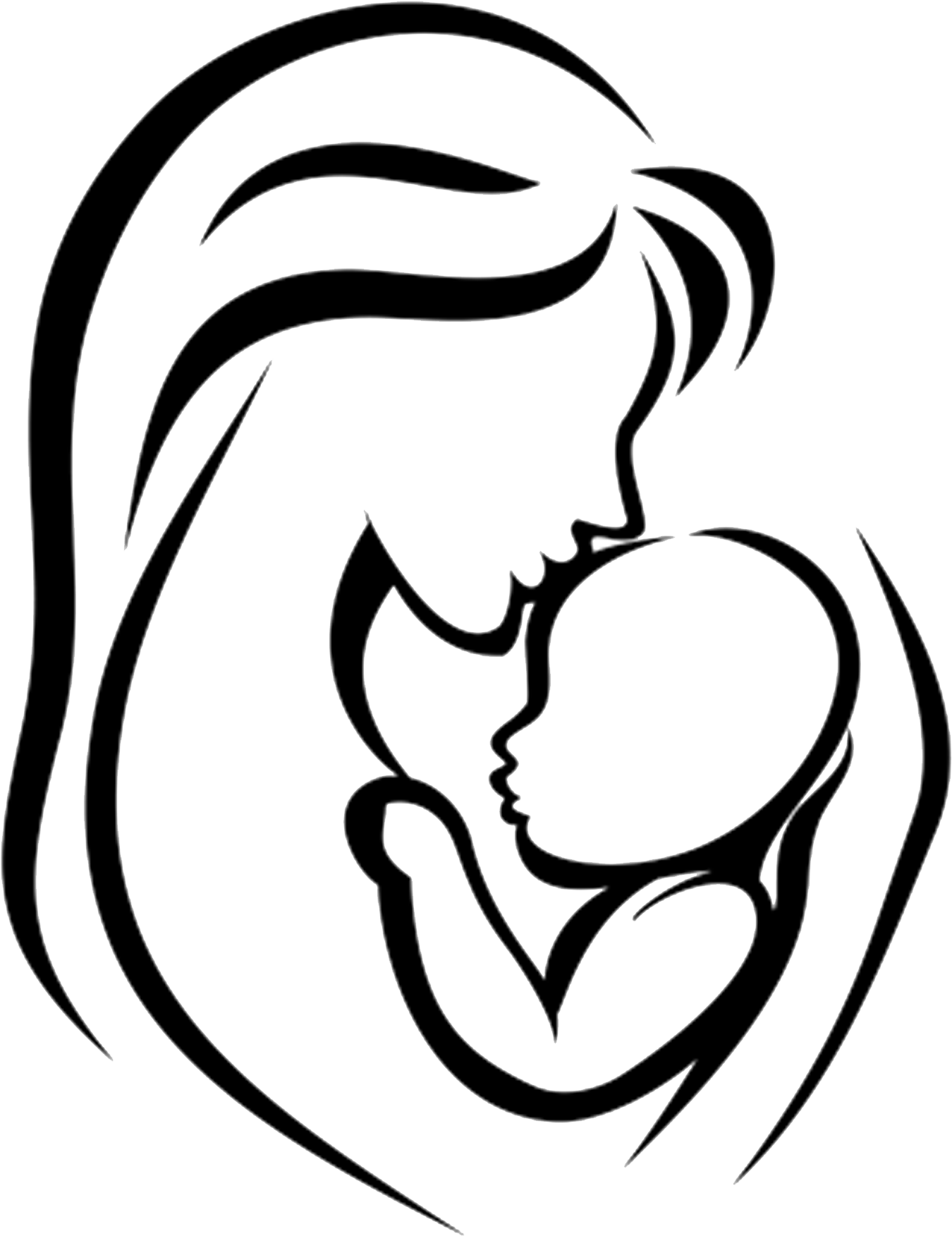 Mother Infant Child Clip Art Mother Holding Baby Drawing 1817x1950 Png Clipart Download